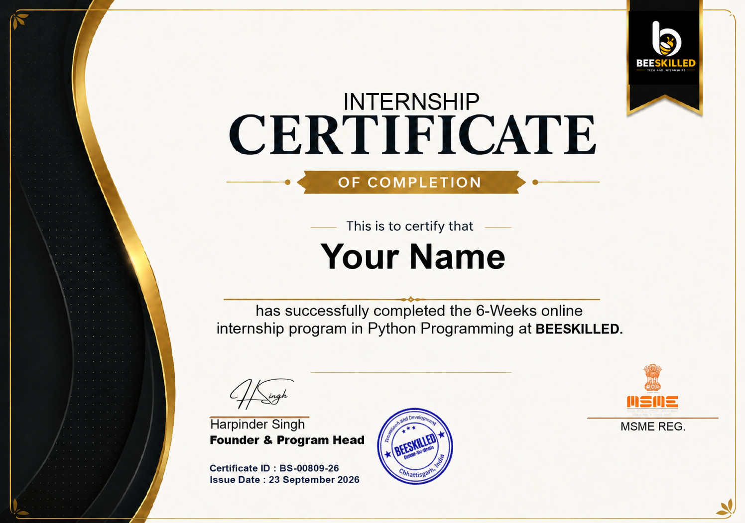 Certificate Sample